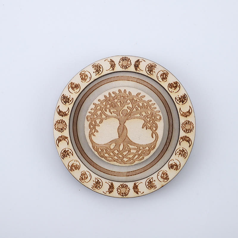 Olivenorma Round Moon Phase Jewelry Display Tray Holder - Style #1 - White - image 1