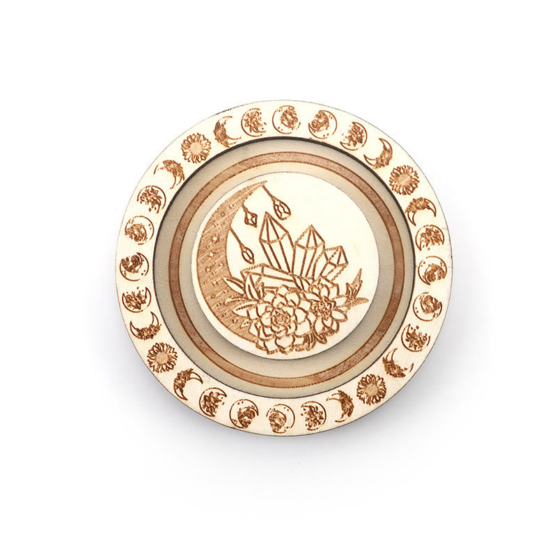 Olivenorma Round Moon Phase Jewelry Display Tray Holder - Style #2 - White - image 3