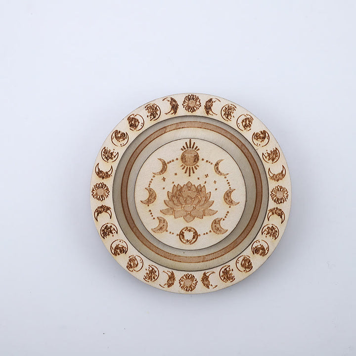 Olivenorma Round Moon Phase Jewelry Display Tray Holder - Style #4 - White - image 5
