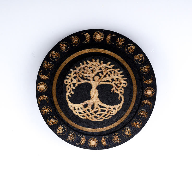 Olivenorma Round Moon Phase Jewelry Display Tray Holder - Style #1 - Black - image 6