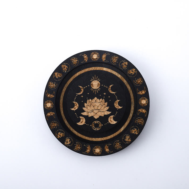 Olivenorma Round Moon Phase Jewelry Display Tray Holder - Style #4 - Black - image 9