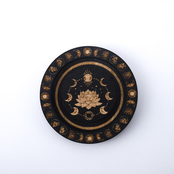 Olivenorma Round Moon Phase Jewelry Display Tray Holder - Style #4 - Black - image 9