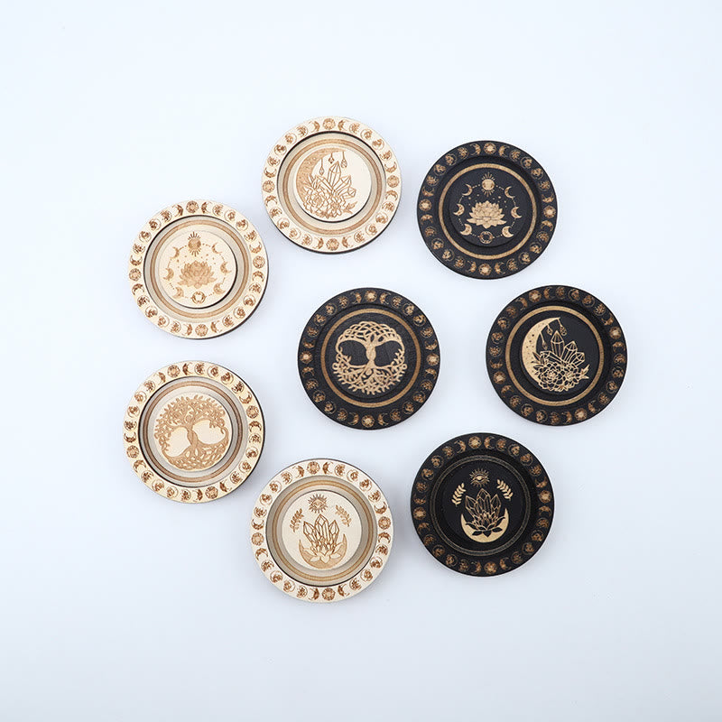 Olivenorma Round Moon Phase Jewelry Display Tray Holder - 8Pcs Set - image 10