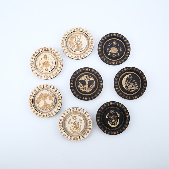 Olivenorma Round Moon Phase Jewelry Display Tray Holder - 8Pcs Set - image 10