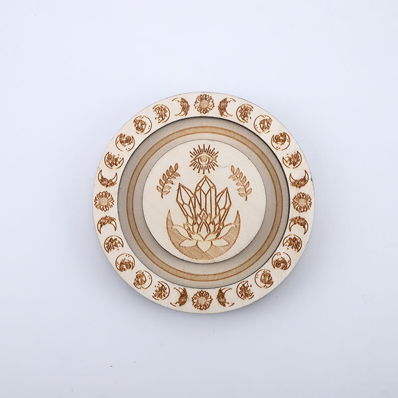 Olivenorma Round Moon Phase Jewelry Display Tray Holder - Style #3 - White - image 4