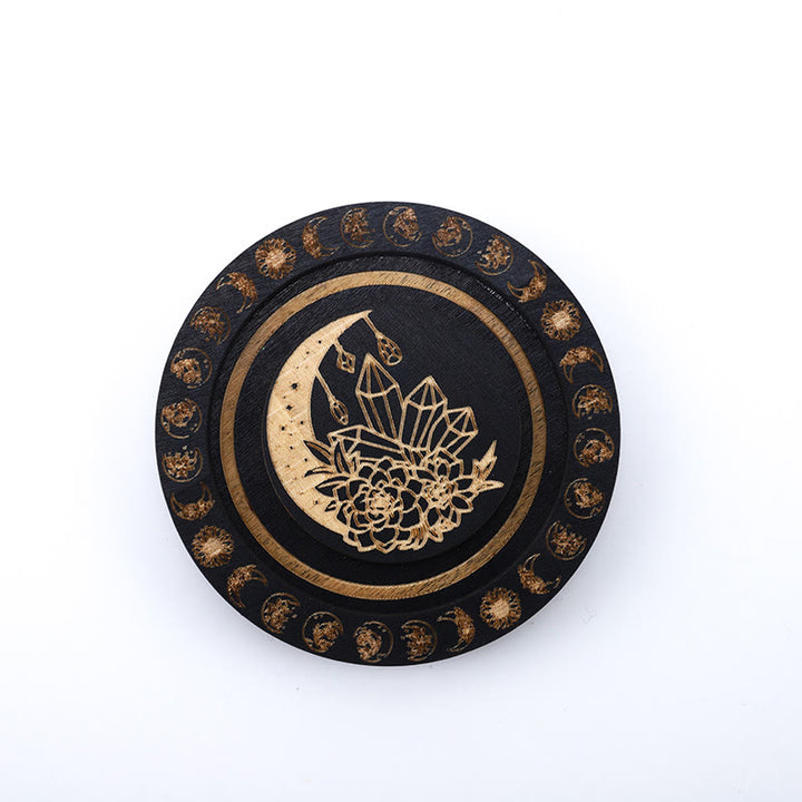 Olivenorma Round Moon Phase Jewelry Display Tray Holder - Style #2 - Black - image 7