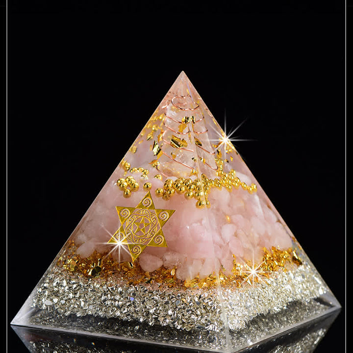 Olivenorma Meet Love-Rose Quartz Orgone Pyramid - image 6