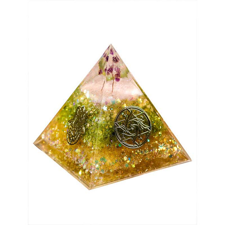 Olivenorma "Blessings" Amethyst Peridot Citrine Orgone Pyramid - image 7