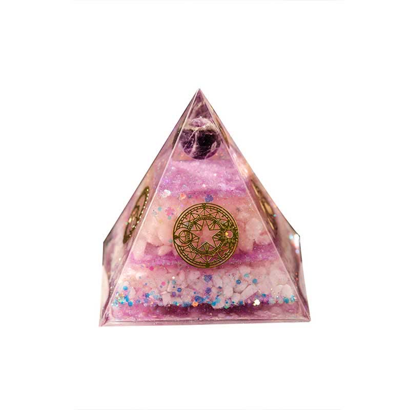 Olivenorma "Perfect Love" Amethyst Rose Quartz Orgone Pyramid - image 8