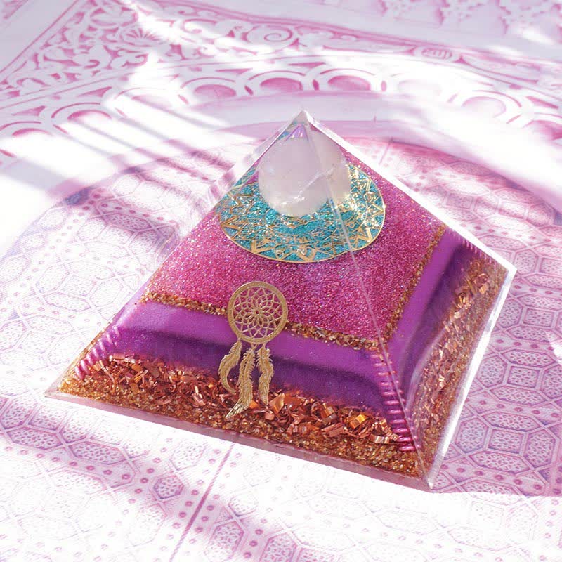 Olivenorma "Dance of Eros" Rose Quartz Orgone Pyramid - image 1
