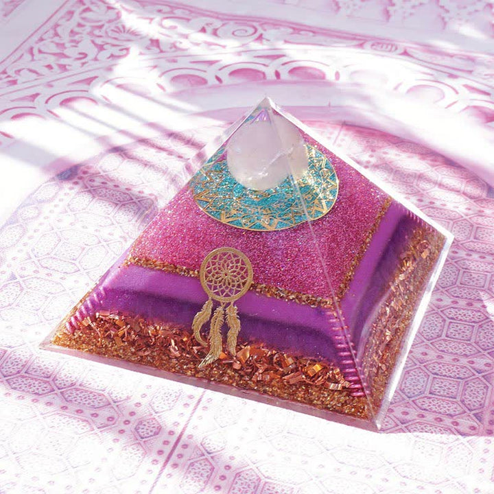 Olivenorma "Dance of Eros" Rose Quartz Orgone Pyramid - image 1