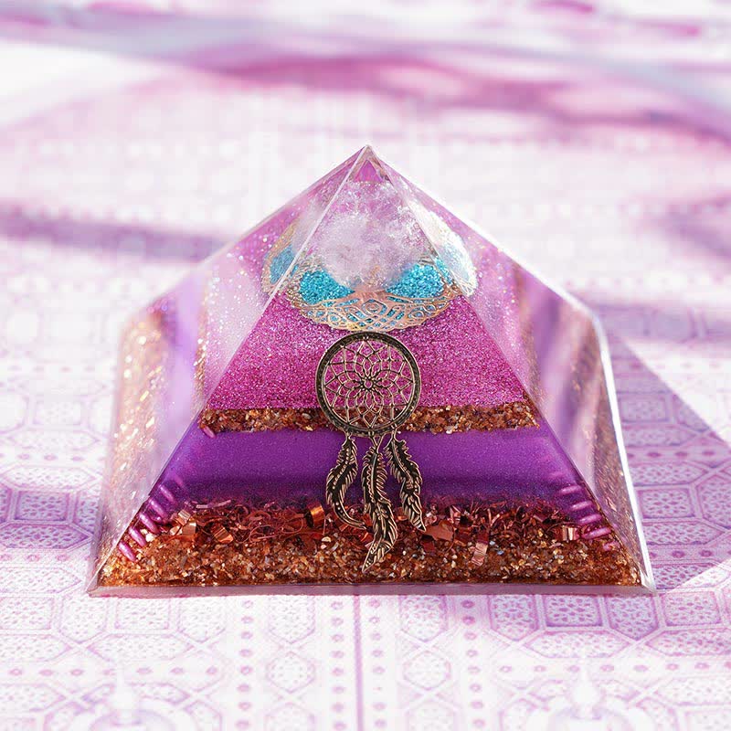 Olivenorma "Dance of Eros" Rose Quartz Orgone Pyramid - image 2