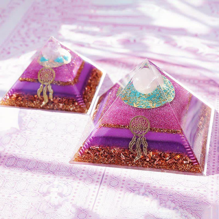 Olivenorma "Dance of Eros" Rose Quartz Orgone Pyramid - image 7