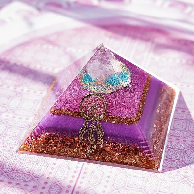 Olivenorma "Dance of Eros" Rose Quartz Orgone Pyramid - image 6