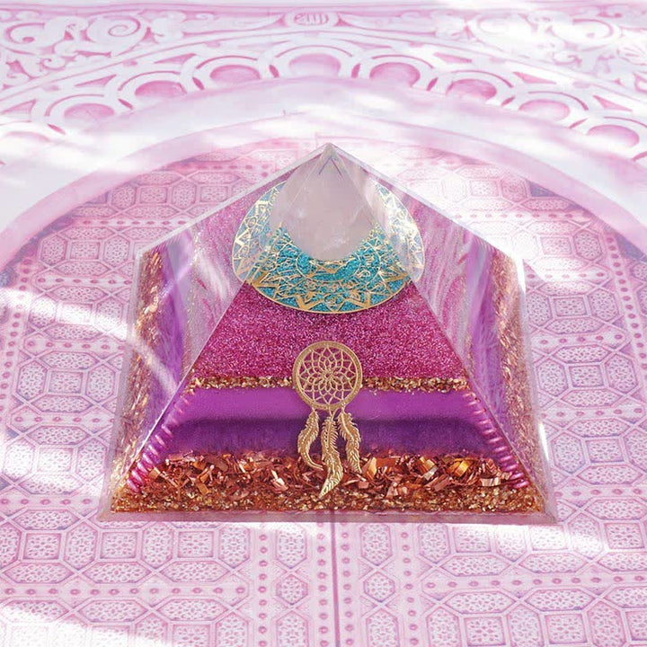 Olivenorma "Dance of Eros" Rose Quartz Orgone Pyramid - image 8