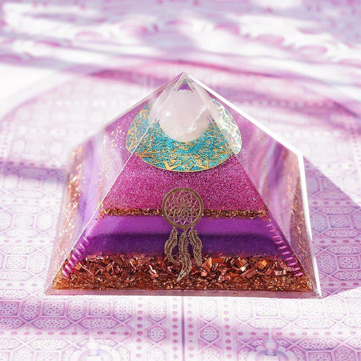 Olivenorma "Dance of Eros" Rose Quartz Orgone Pyramid - 30cm*30cm - image 0