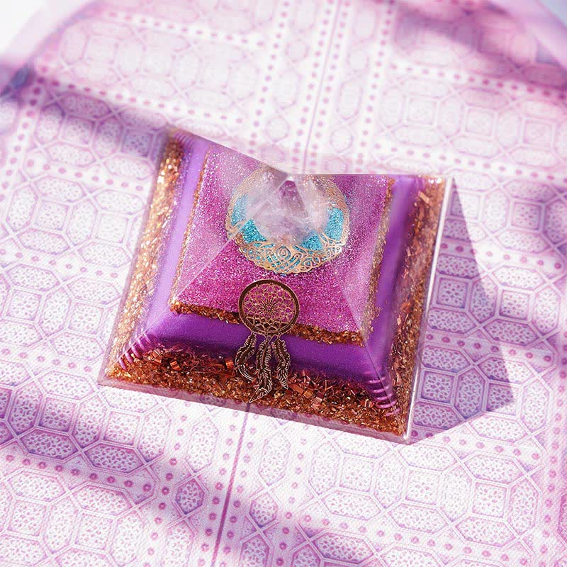 Olivenorma "Dance of Eros" Rose Quartz Orgone Pyramid - image 3