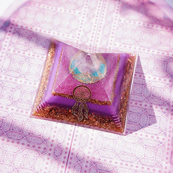 Olivenorma "Dance of Eros" Rose Quartz Orgone Pyramid - image 3