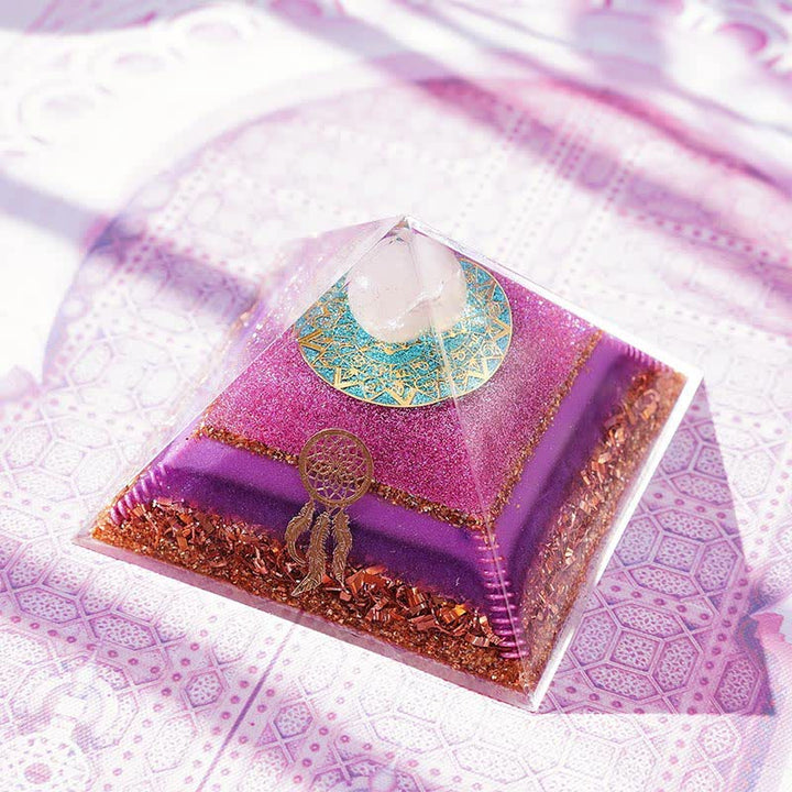 Olivenorma "Dance of Eros" Rose Quartz Orgone Pyramid - image 5
