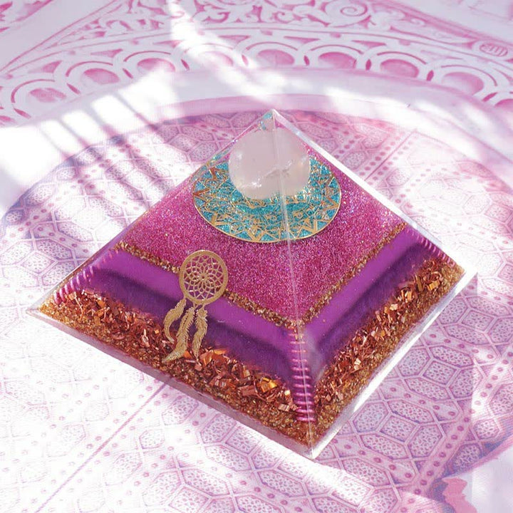 Olivenorma "Dance of Eros" Rose Quartz Orgone Pyramid - image 4