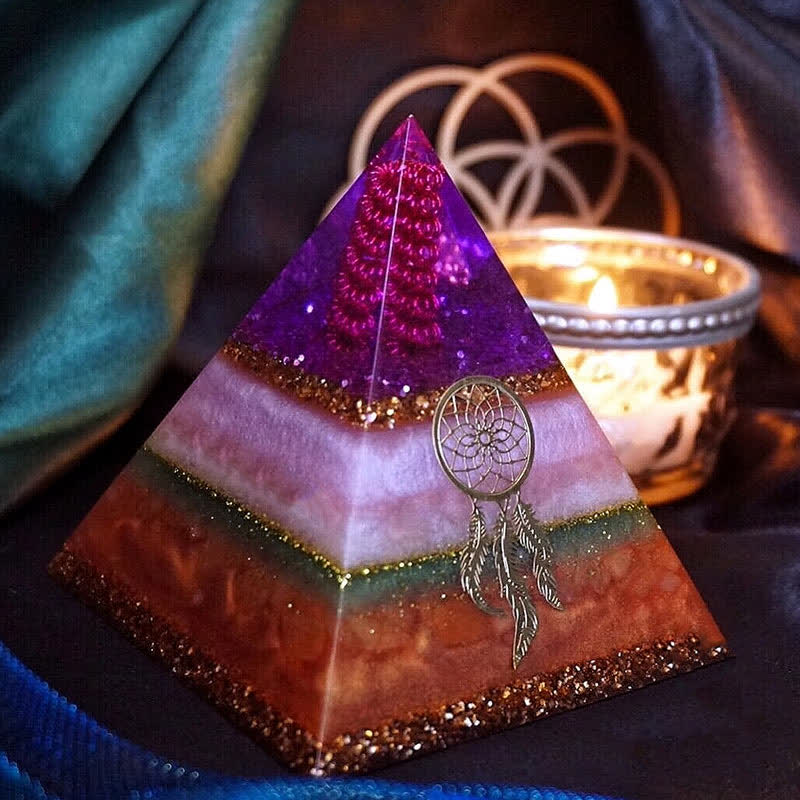 Olivenorma "Love and Beauty" Rose Quartz Sun Stone Orgone Pyramid - image 2