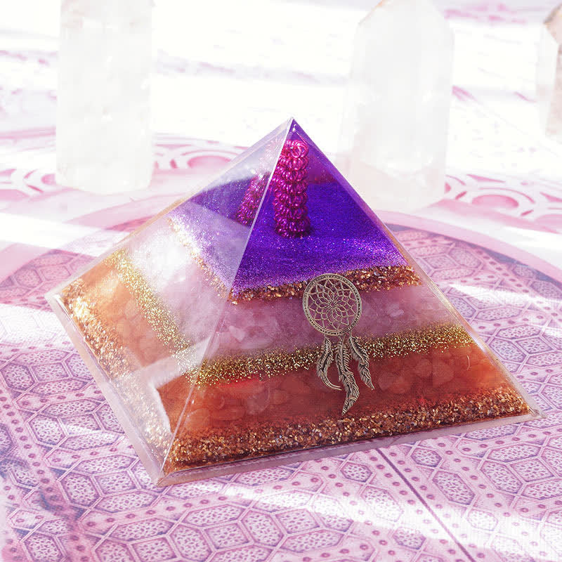 Olivenorma "Love and Beauty" Rose Quartz Sun Stone Orgone Pyramid - image 6