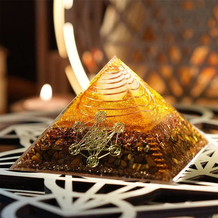 Olivenorma "Light of Fortune" Natural Stone Orgone Pyramid - image 8