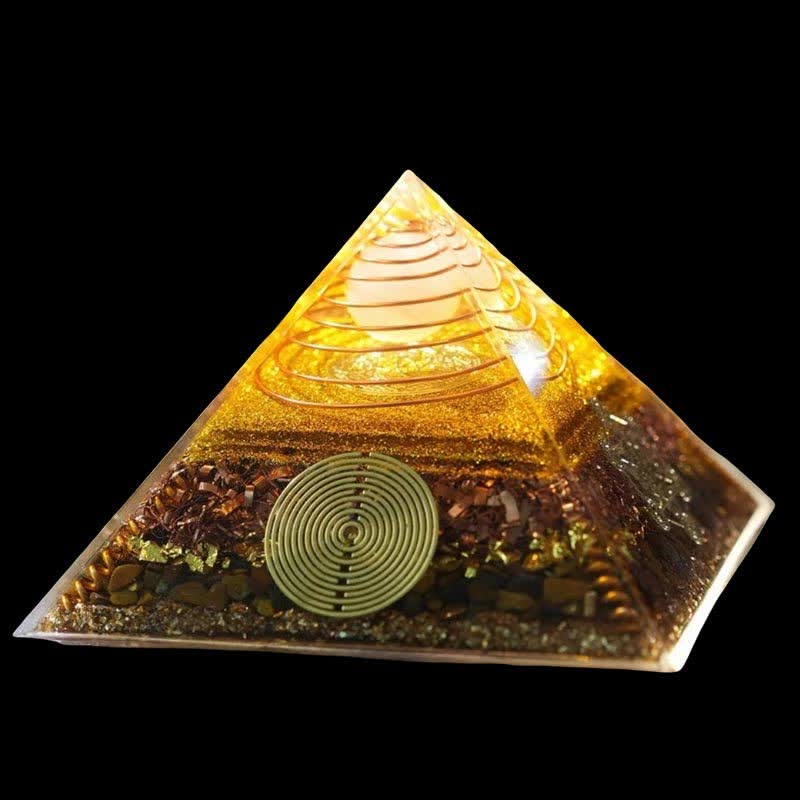 Olivenorma "Light of Fortune" Natural Stone Orgone Pyramid - image 5