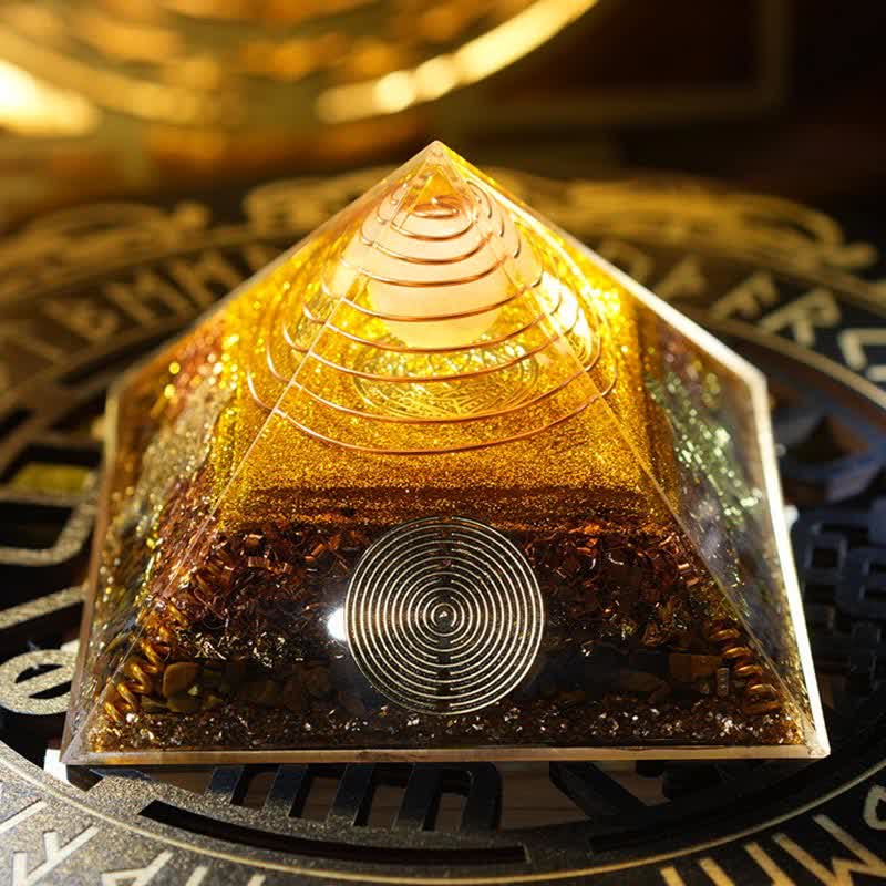 Olivenorma "Light of Fortune" Natural Stone Orgone Pyramid - image 1