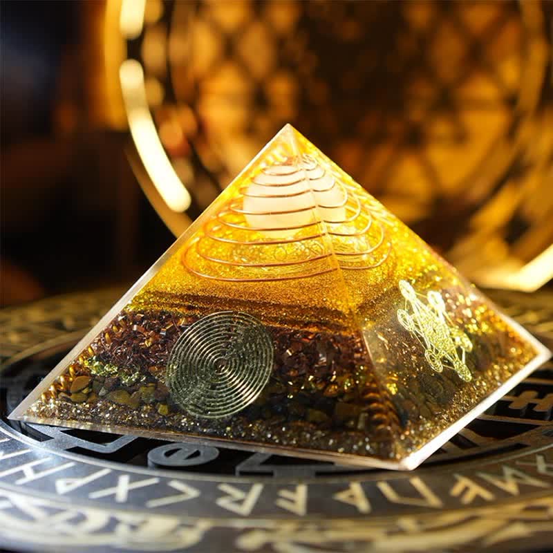 Olivenorma "Light of Fortune" Natural Stone Orgone Pyramid - image 7