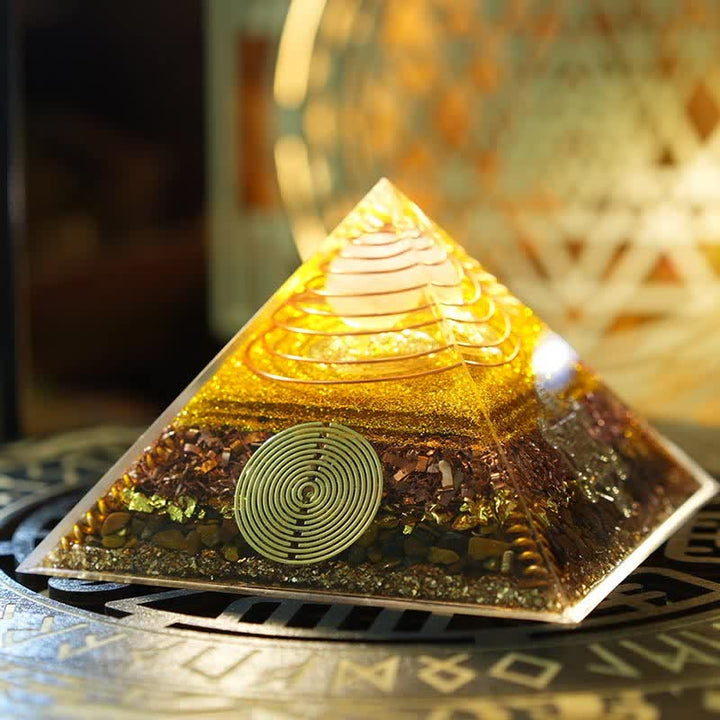 Olivenorma "Light of Fortune" Natural Stone Orgone Pyramid - image 3
