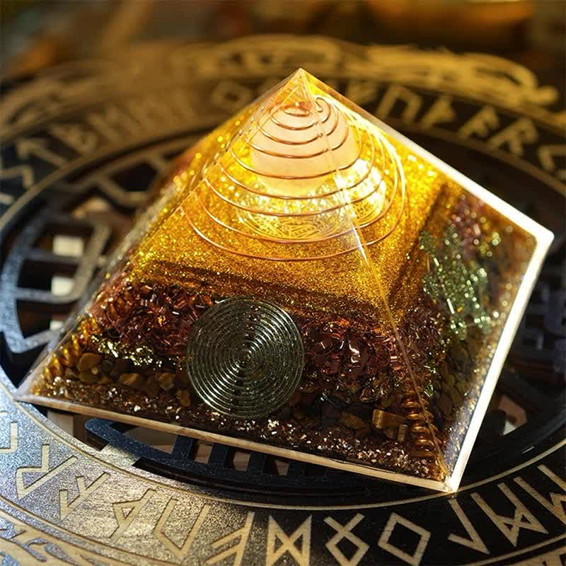 Olivenorma "Light of Fortune" Natural Stone Orgone Pyramid - image 2
