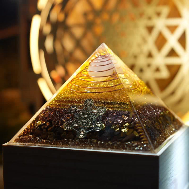 Olivenorma "Light of Fortune" Natural Stone Orgone Pyramid - image 6