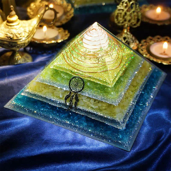Olivenorma "Healing Dreams" Natural Stone Orgone Pyramid - 20cm*20cm - image 0