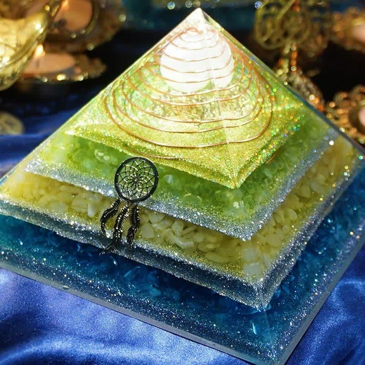 Olivenorma "Healing Dreams" Natural Stone Orgone Pyramid - image 9
