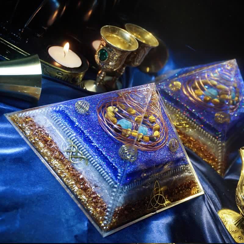 Olivenorma "Interstellar Secret" Natural Stone Orgone Pyramid - image 4