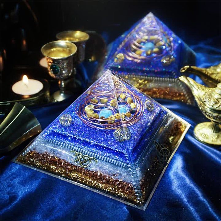 Olivenorma "Interstellar Secret" Natural Stone Orgone Pyramid - image 5
