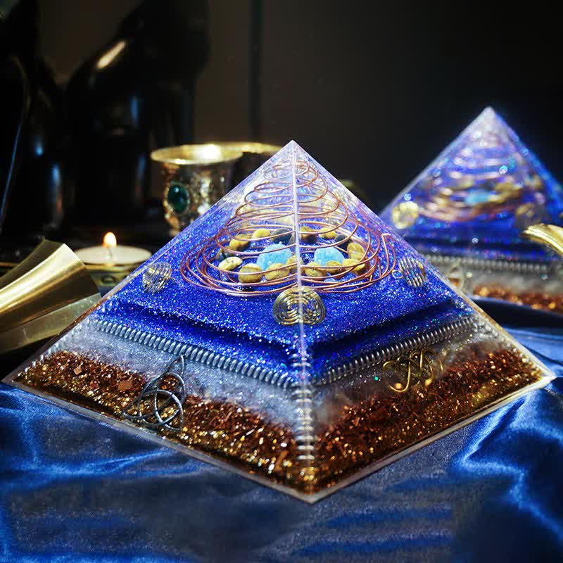 Olivenorma "Interstellar Secret" Natural Stone Orgone Pyramid - image 10