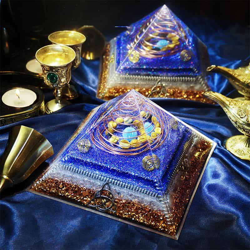 Olivenorma "Interstellar Secret" Natural Stone Orgone Pyramid - image 12