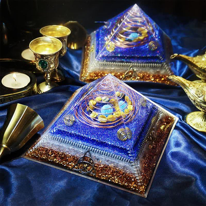 Olivenorma "Interstellar Secret" Natural Stone Orgone Pyramid - image 12