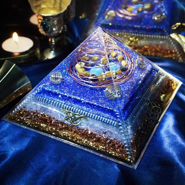 Olivenorma "Interstellar Secret" Natural Stone Orgone Pyramid - image 8