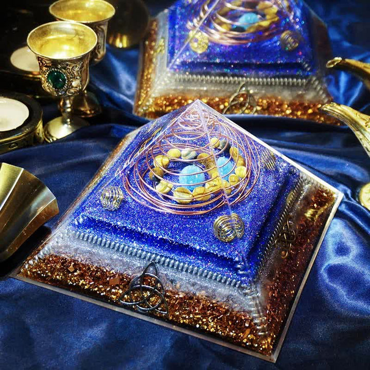 Olivenorma "Interstellar Secret" Natural Stone Orgone Pyramid - 21cm*21cm - image 0