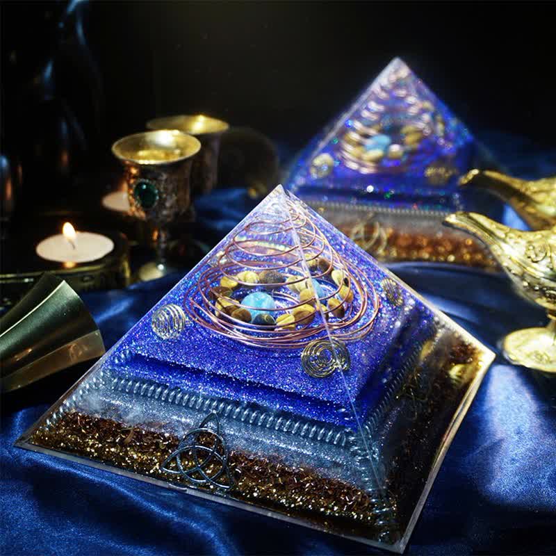Olivenorma "Interstellar Secret" Natural Stone Orgone Pyramid - image 6