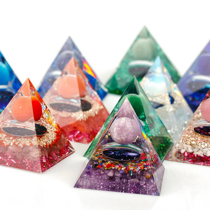 Olivenorma 6cm Natural Stone Constellation Orgone Pyramid - image 24