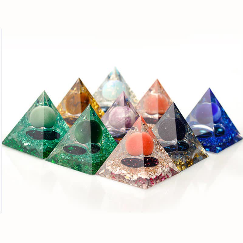 Olivenorma 6cm Natural Stone Constellation Orgone Pyramid - image 27