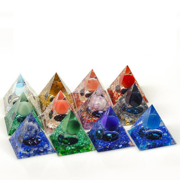 Olivenorma 6cm Natural Stone Constellation Orgone Pyramid - image 26