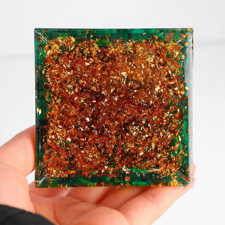 Olivenorma Copper Tree of Life Malachite Orgone Pyramid - image 2