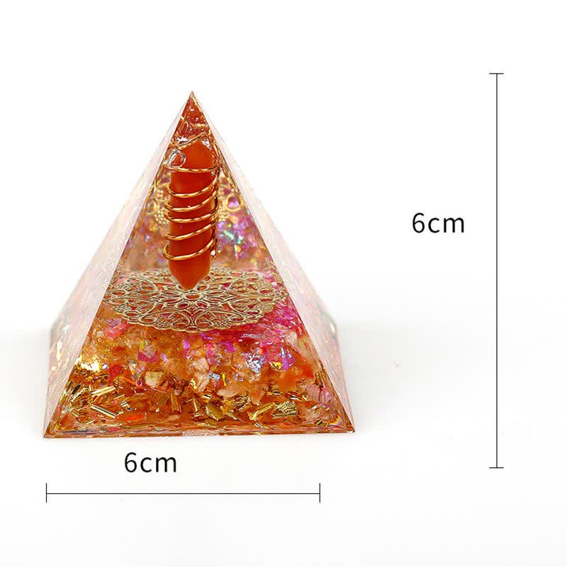 Olivenorma 6cm Natural Crystal Hexagonal Prism Orgone Pyramid - image 21