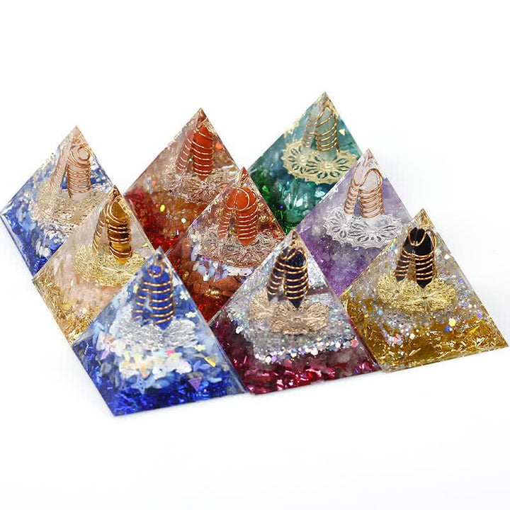 Olivenorma 6cm Natural Crystal Hexagonal Prism Orgone Pyramid - image 20