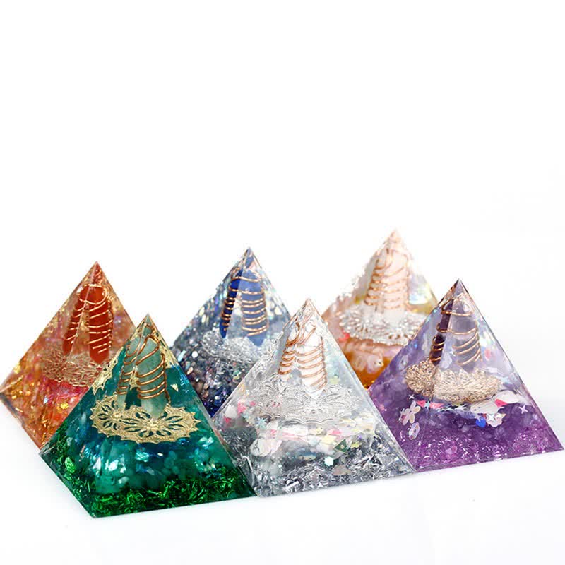 Olivenorma 6cm Natural Crystal Hexagonal Prism Orgone Pyramid - image 24